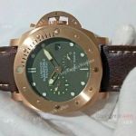 New Copy Panerai Luminor Submersible Rose Gold Green Dial Watch PAM 507_th.jpg